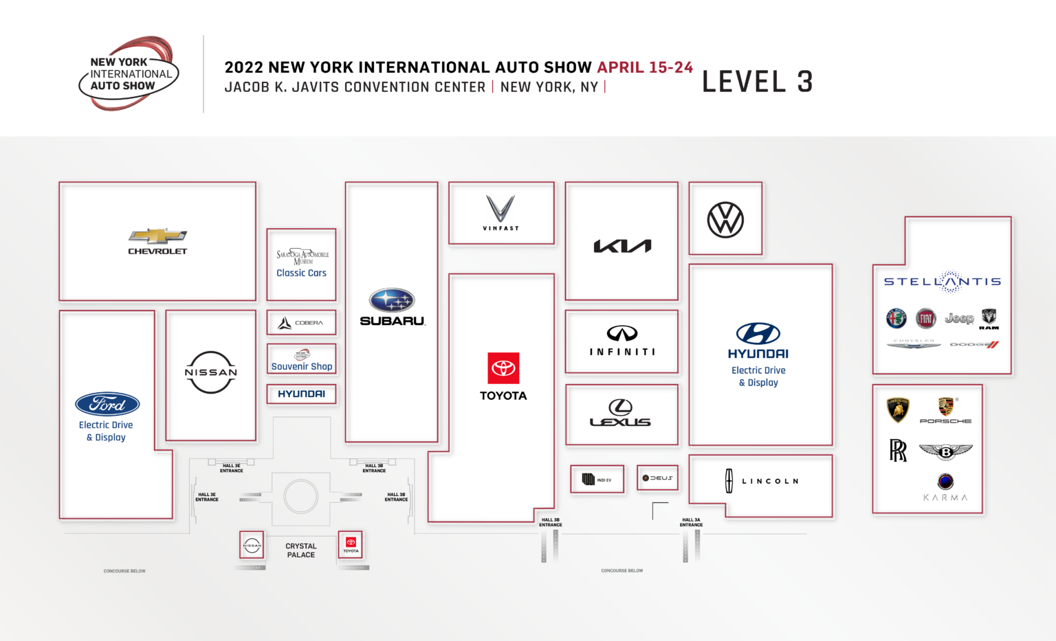 Floor Plan New York International Auto Show