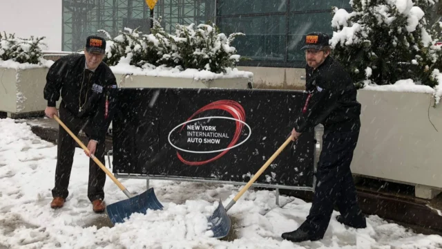 Snow day? Not a chance. ❄️💪
New York Auto Show President Mark Schienberg and Show Director Alan Liebensohn clearing a path to the 2026 show, happening April 3–12.