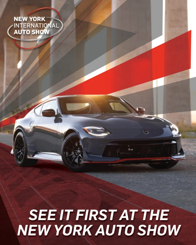 The 2027 Nissan Z NISMO debuts at the New York Auto Show with 420 HP, a new six-speed manual, and GT-R-inspired braking for a sharper, more connected drive.

See it up close.

April 3–12, 2026 | Javits Center, NYC
Get your tickets now at www.autoshowny.com/